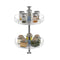 Dowell Lazy Susan - 18" Diameter/Round, 2 Shelves, Kitchen Wall Corner Cabinet Organizer, Chrome - 4001 360D Series