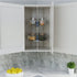 Dowell Lazy Susan - 18" Diameter/Round, 2 Shelves, Kitchen Wall Corner Cabinet Organizer, Chrome - 4001 360D Series
