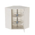 Dowell Lazy Susan - 18" Diameter/Round, 2 Shelves, Kitchen Wall Corner Cabinet Organizer, Chrome - 4001 360D Series