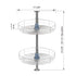 Dowell Lazy Susan - 18" Diameter/Round, 2 Shelves, Kitchen Wall Corner Cabinet Organizer, Chrome - 4001 360D Series