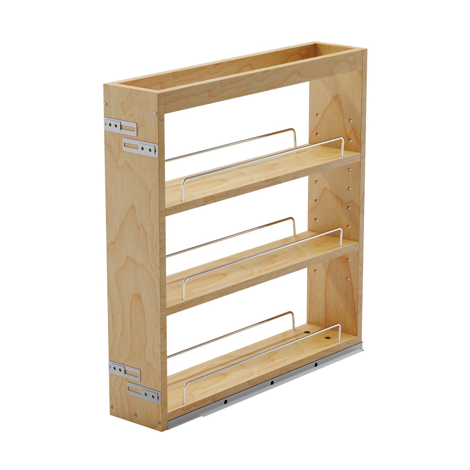 Dowell Base Pullout Spice Organizer with Adjustable Shelves for Base Kitchen Cabinet - 5