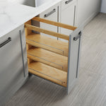 Dowell Base Pullout Spice Organizer with Adjustable Shelves for Base Kitchen Cabinet - 5" Base, 8" Base, 10" Base, Bottom Mounted, Soft Close Slides -4004 Series