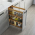Dowell Base Pullout Spice Organizer with Adjustable Shelves for Base Kitchen Cabinet - 5" Base, 8" Base, 10" Base, Bottom Mounted, Soft Close Slides -4004 Series