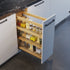 Dowell Base Pullout Spice Organizer with Adjustable Shelves for Base Kitchen Cabinet - 5" Base, 8" Base, 10" Base, Bottom Mounted, Soft Close Slides -4004 Series