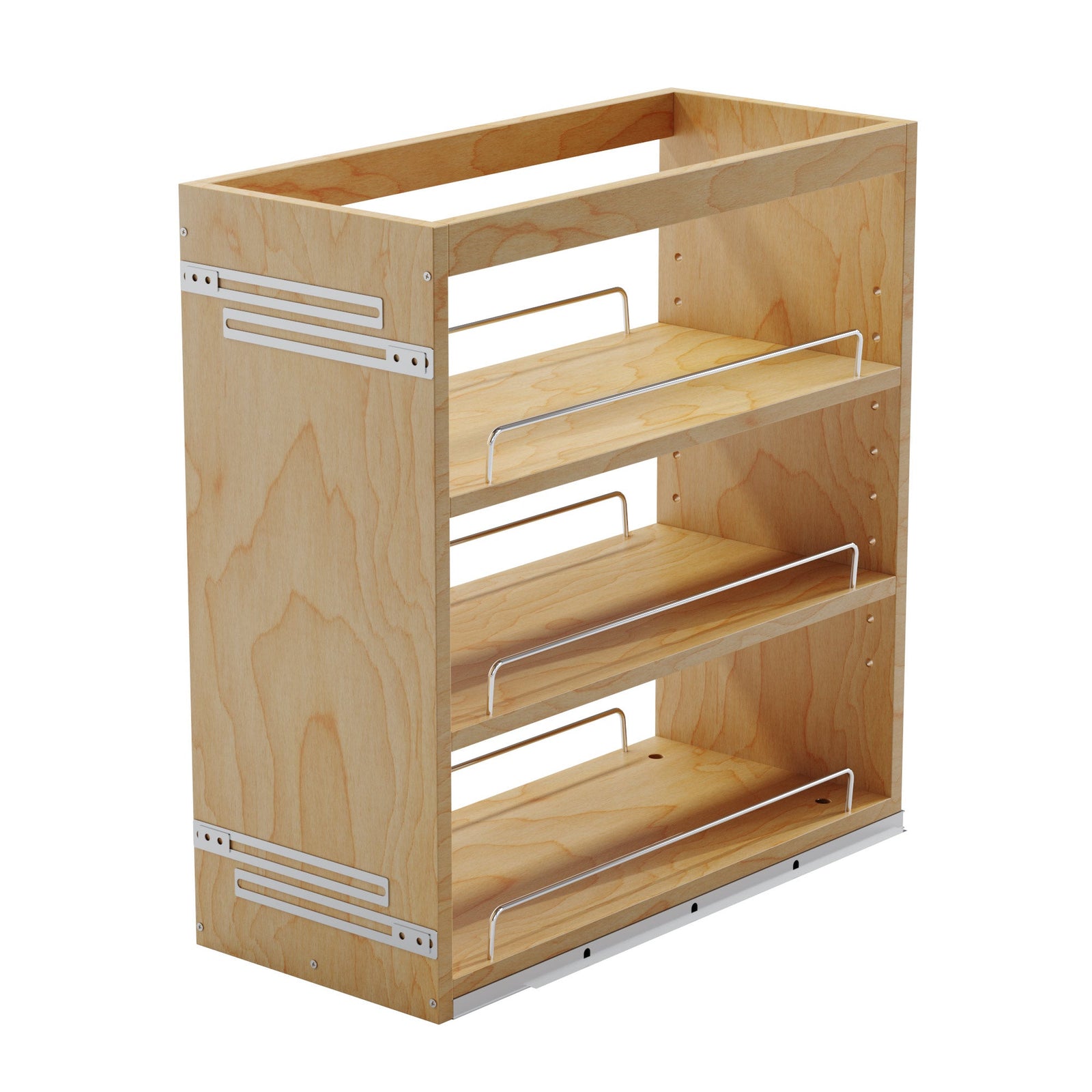 Dowell Base Pullout Spice Organizer with Adjustable Shelves for Base Kitchen Cabinet - 5