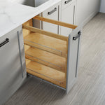 Dowell Base Pullout Spice Organizer with Adjustable Shelves for Base Kitchen Cabinet - 5" Base, 8" Base, 10" Base, Bottom Mounted, Soft Close Slides -4004 Series