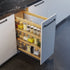 Dowell Base Pullout Spice Organizer with Adjustable Shelves for Base Kitchen Cabinet - 5" Base, 8" Base, 10" Base, Bottom Mounted, Soft Close Slides -4004 Series