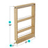 Dowell Base Filler Pullout Organizer with Adjustable Shelves - 3' Wide or 6" Wide, Wood - 4005 Series