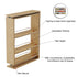 Dowell Base Filler Pullout Organizer with Adjustable Shelves - 3' Wide or 6" Wide, Wood - 4005 Series