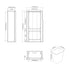 Dowell Base Cabinet Wastebasket Wooden Pullout with One or Two 20 Quart/5 Gallon Grey Plastic Bins - 4006 Series