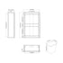 Dowell Base Cabinet Wastebasket Wooden Pullout with One or Two 20 Quart/5 Gallon Grey Plastic Bins - 4006 Series