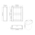Dowell Base Cabinet Wastebasket Wooden Pullout with One or Two 20 Quart/5 Gallon Grey Plastic Bins - 4006 Series