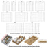 Dowell 4-Piece Wood Pegboard Drawer Organizer Set with 9 Wooden Pegs ¡°(Universal Adjustable System Creates Multiple Drawer Size Combinations (3"¡°(3") for Pots, Pans & Plates ¡°(4007 PEG Series