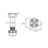 Dowell Base Cabinet Adjustable Leveler Legs with Toe Kick Clips, 4 Pack, Black Plastic - 4007 BL4 Series