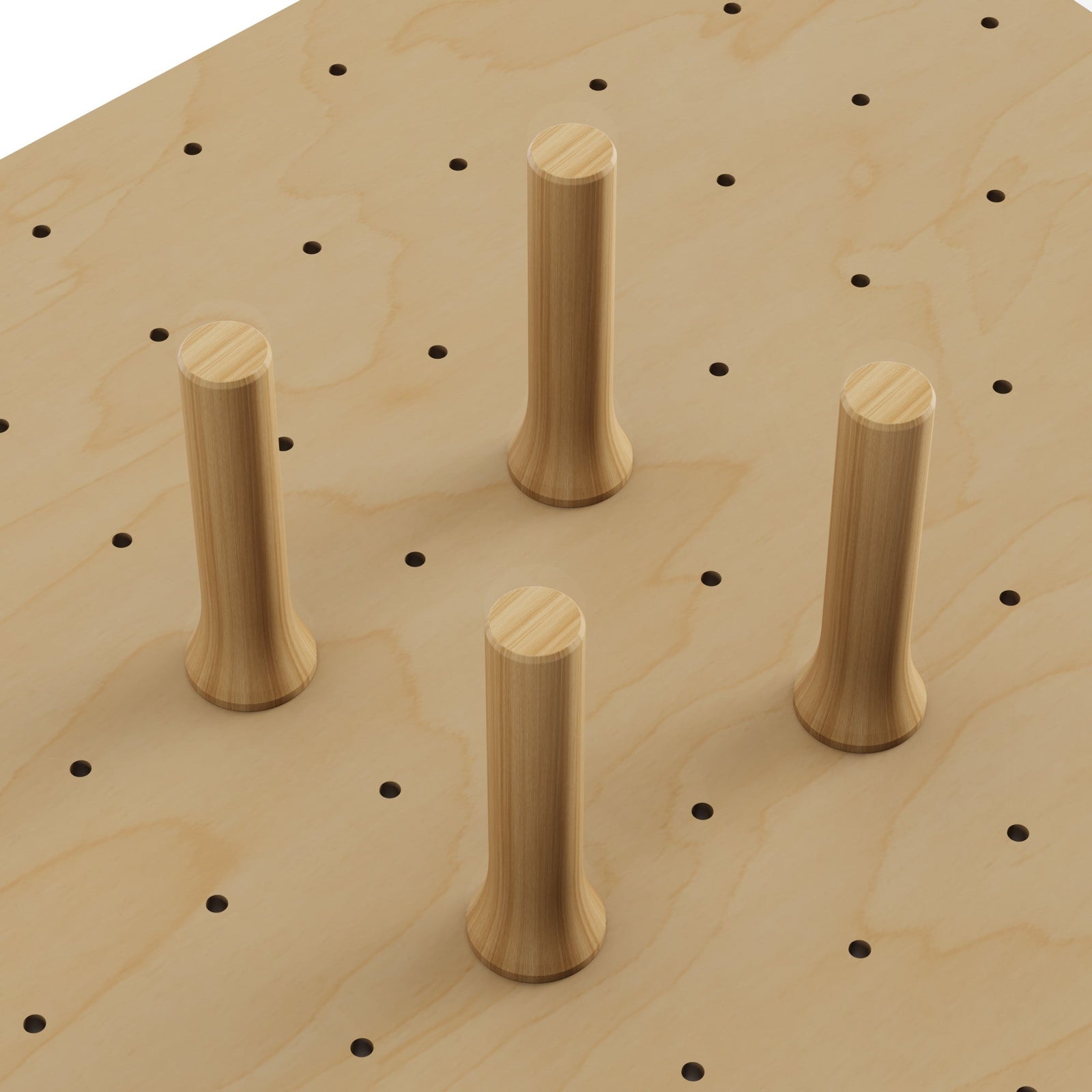 Dowell 4-Piece Wooden Pegs for Pegboard -Drawer Organizer ¡°(Adjustable to Fit of Various Sizes, Customizable Storage for Pots, Pans, and Plates-4007 PEG