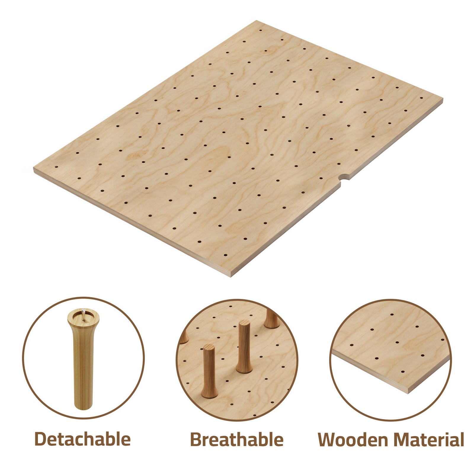 Dowell Kitchen Wood Pegboard Drawer Organizer ¡°(Pot, Pan & Plate Storage System, 24