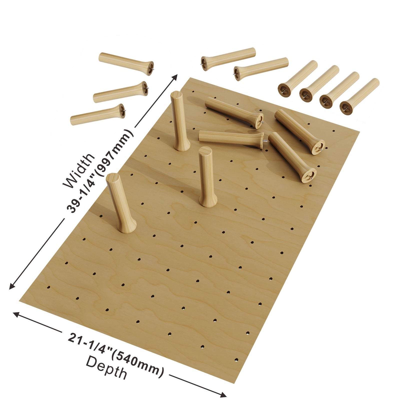 Dowell Kitchen Wood Pegboard Drawer Organizer ¡°(Pot, Pan & Plate Storage System, 24