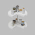 Dowell 2-Tier Lazy Susan - Kidney Shape for Corner Base Cabinets, Plastic Shelves, Swivel, White - 4011 270 Series