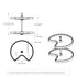 Dowell 2-Tier Lazy Susan - Kidney Shape for Corner Base Cabinets, Plastic Shelves, Swivel, White - 4011 270 Series