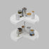 Dowell 2-Tier Lazy Susan - Kidney Shape for Corner Base Cabinets, Plastic Shelves, Swivel, White - 4011 270 Series
