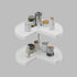 Dowell 2-Tier Lazy Susan - Kidney Shape for Corner Base Cabinets, Plastic Shelves, Swivel, White - 4011 270 Series