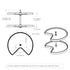 Dowell 2-Tier Lazy Susan - Kidney Shape for Corner Base Cabinets, Plastic Shelves, Swivel, White - 4011 270 Series