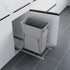 Dowell 15" Single Aluminum Base Wastebasket Pull Out with Full Extension Soft-Close Slides, Bottom Mount