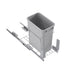 Dowell 15" Single Aluminum Base Wastebasket Pull Out with Full Extension Soft-Close Slides, Bottom Mount