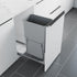 Dowell 15" Single Aluminum Base Wastebasket Pull Out with Full Extension Soft-Close Slides, Bottom Mount