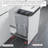 Dowell 15" Single Aluminum Base Wastebasket Pull Out with Full Extension Soft-Close Slides, Bottom Mount