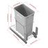 Dowell 15" Single Aluminum Base Wastebasket Pull Out with Full Extension Soft-Close Slides, Bottom Mount