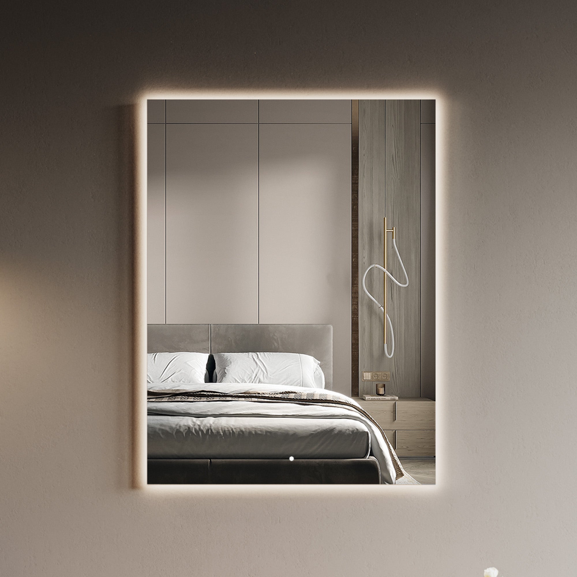 Dowell Framelit LED Bathroom Mirror - 5002 Series, Wall-Mounted Vanity Mirror, Modern Sleek Frameless Design, Energy-Efficient LED Lighting