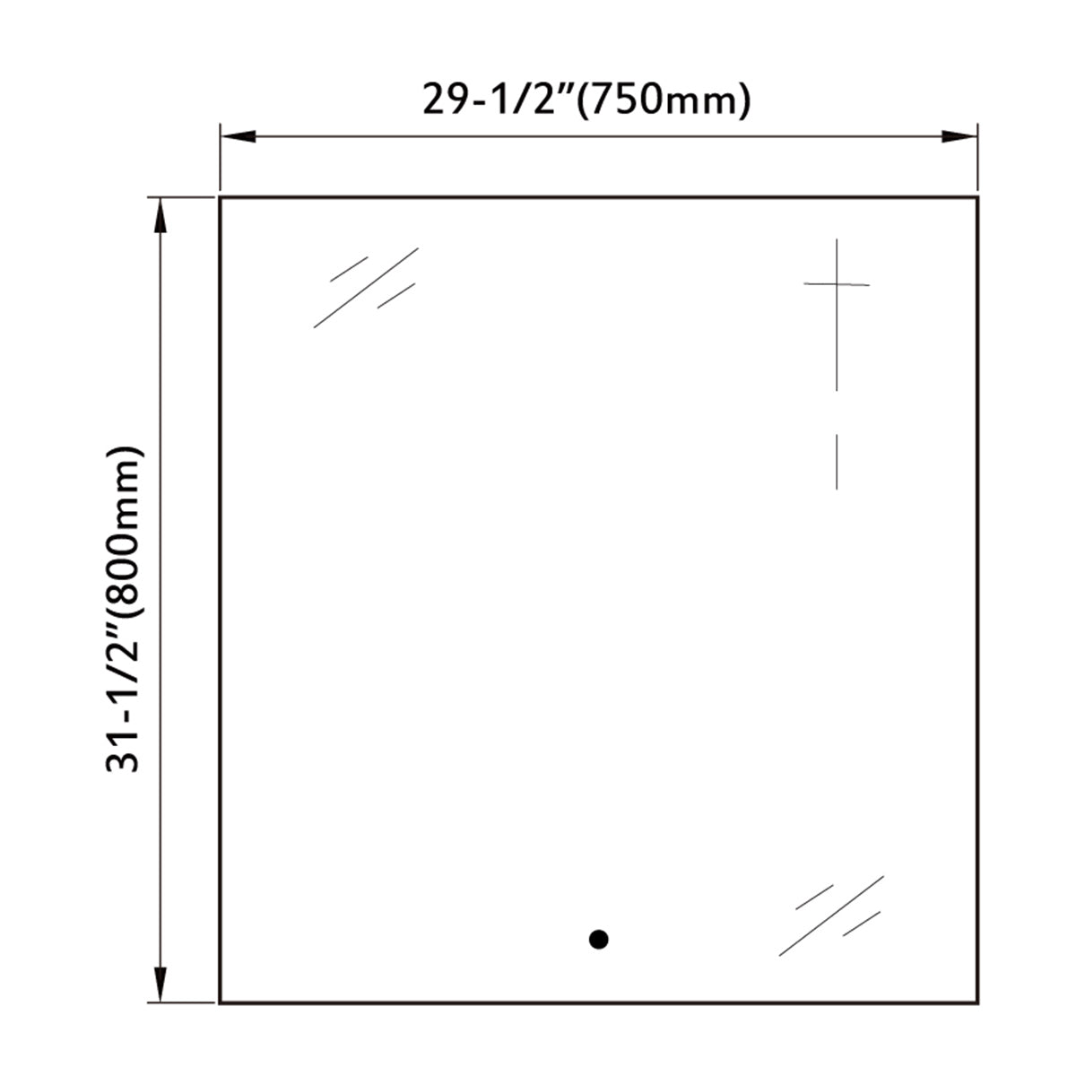 Dowell Framelit LED Bathroom Mirror - 5002 Series, Wall-Mounted Vanity Mirror, Modern Sleek Frameless Design, Energy-Efficient LED Lighting