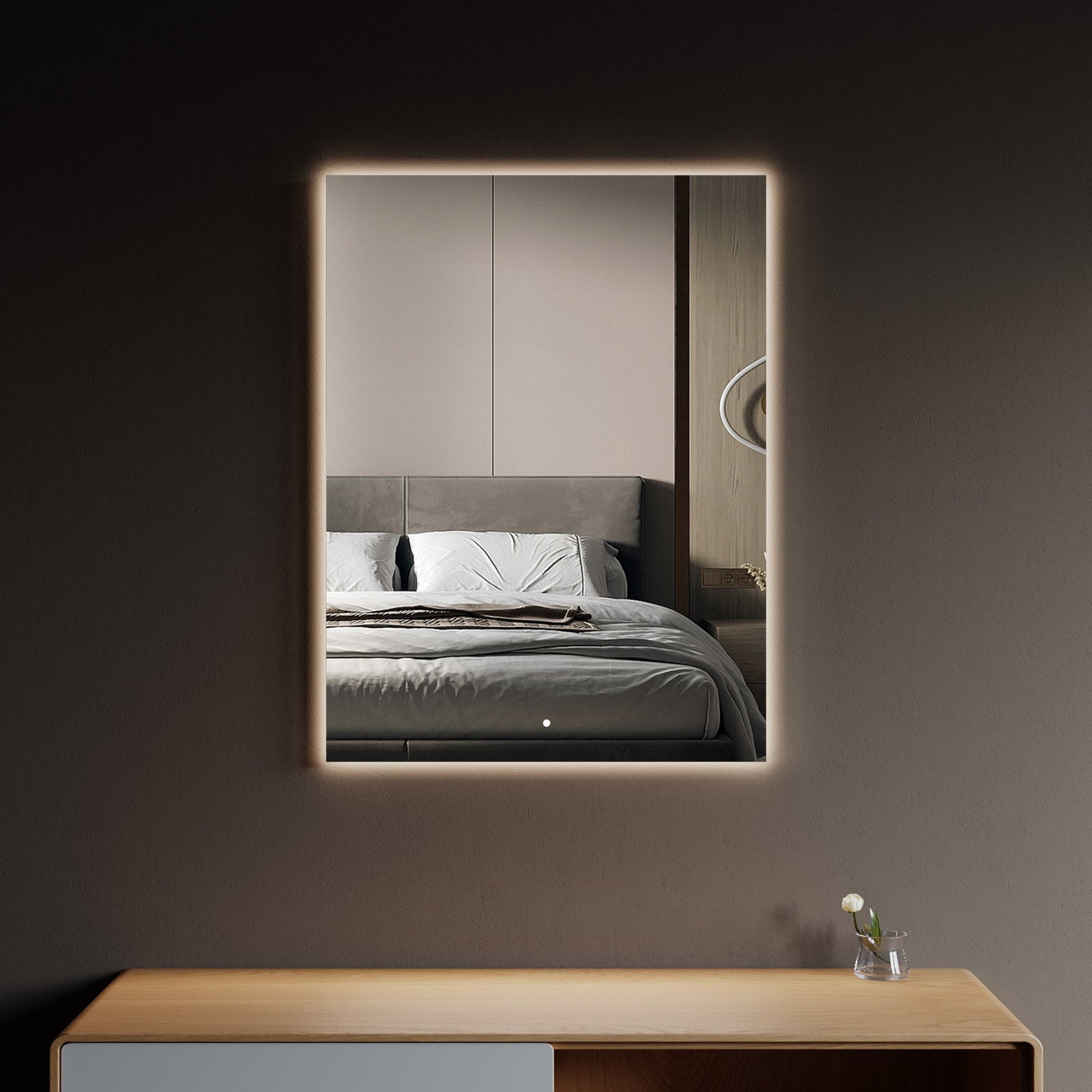 Dowell Framelit LED Bathroom Mirror - 5002 Series, Wall-Mounted Vanity Mirror, Modern Sleek Frameless Design, Energy-Efficient LED Lighting