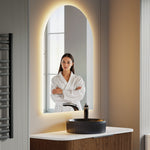 Dowell Arch Backlit Mirror, Touch Switch LED light,Wall-Mounted Vanity Mirror, Modern Sleek Frameless Design, Energy-Efficient LED Lighting - 5002 Series