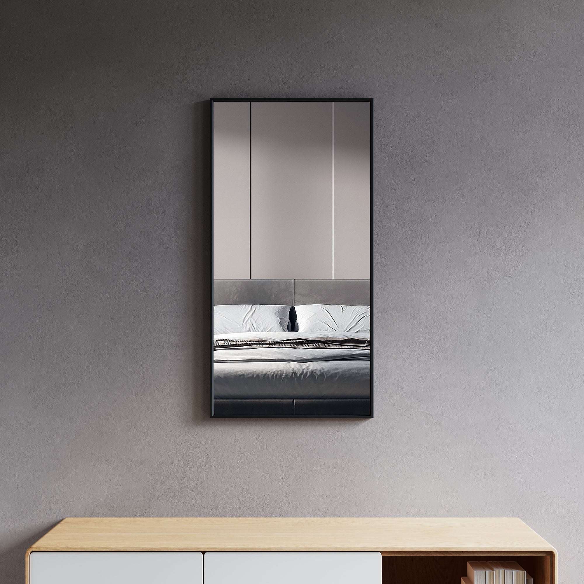 Dowell Rectangular Wall Mirror for Bath/Living Room/Hallway - Aluminum Frame - 5004 Series