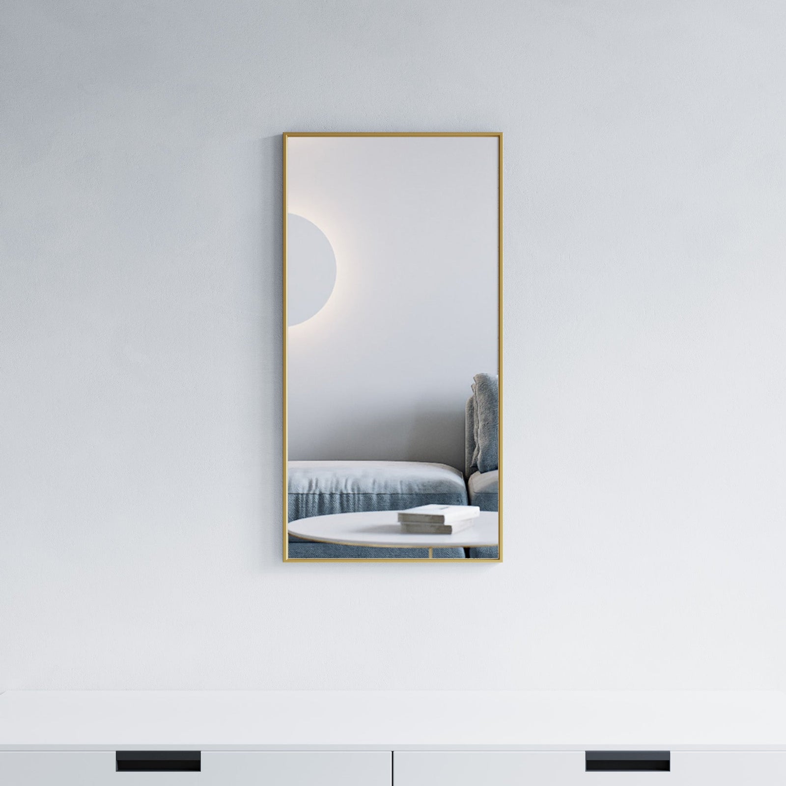 Dowell Rectangular Wall Mirror for Bath/Living Room/Hallway - Aluminum Frame - 5004 Series
