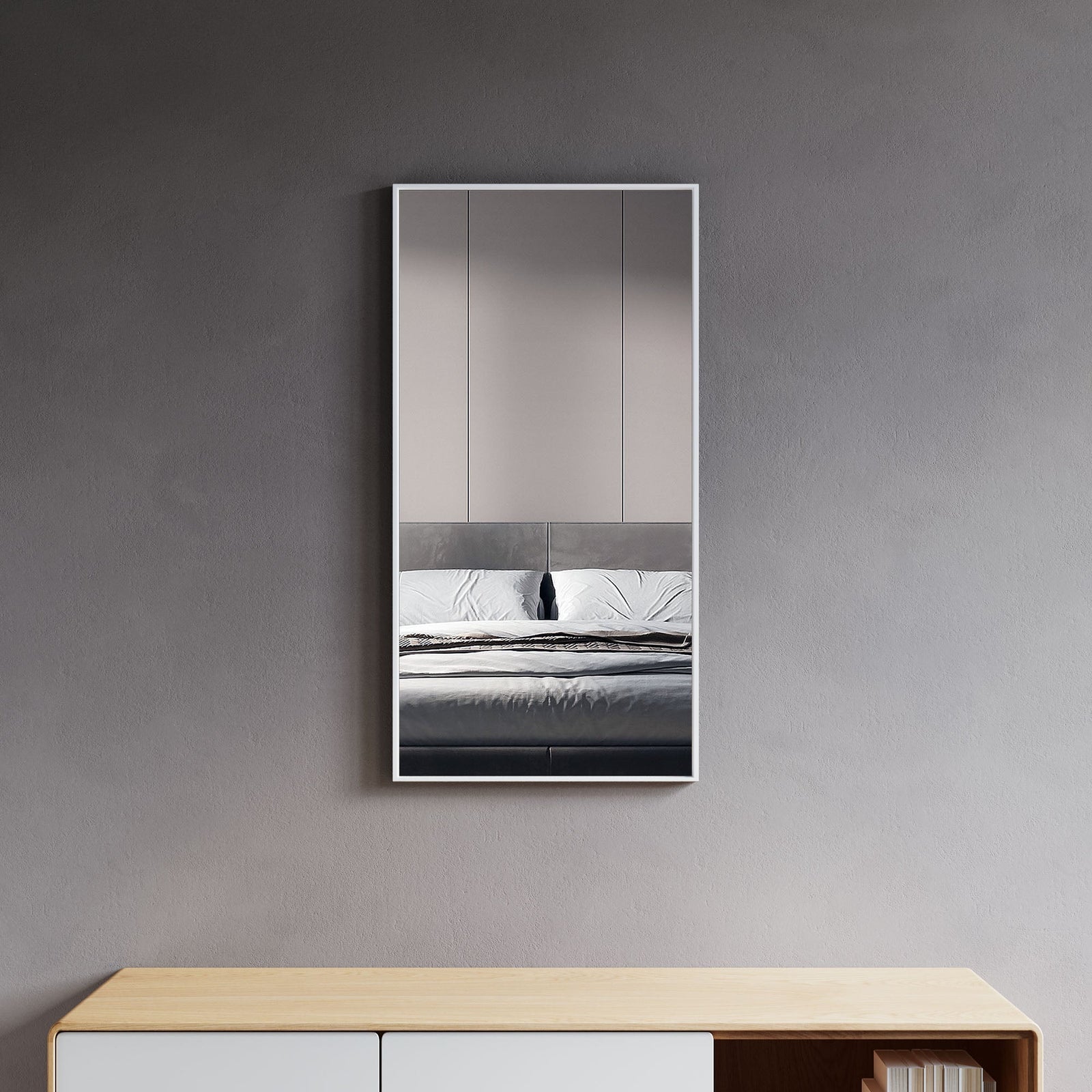 Dowell Rectangular Wall Mirror for Bath/Living Room/Hallway - Aluminum Frame - 5004 Series
