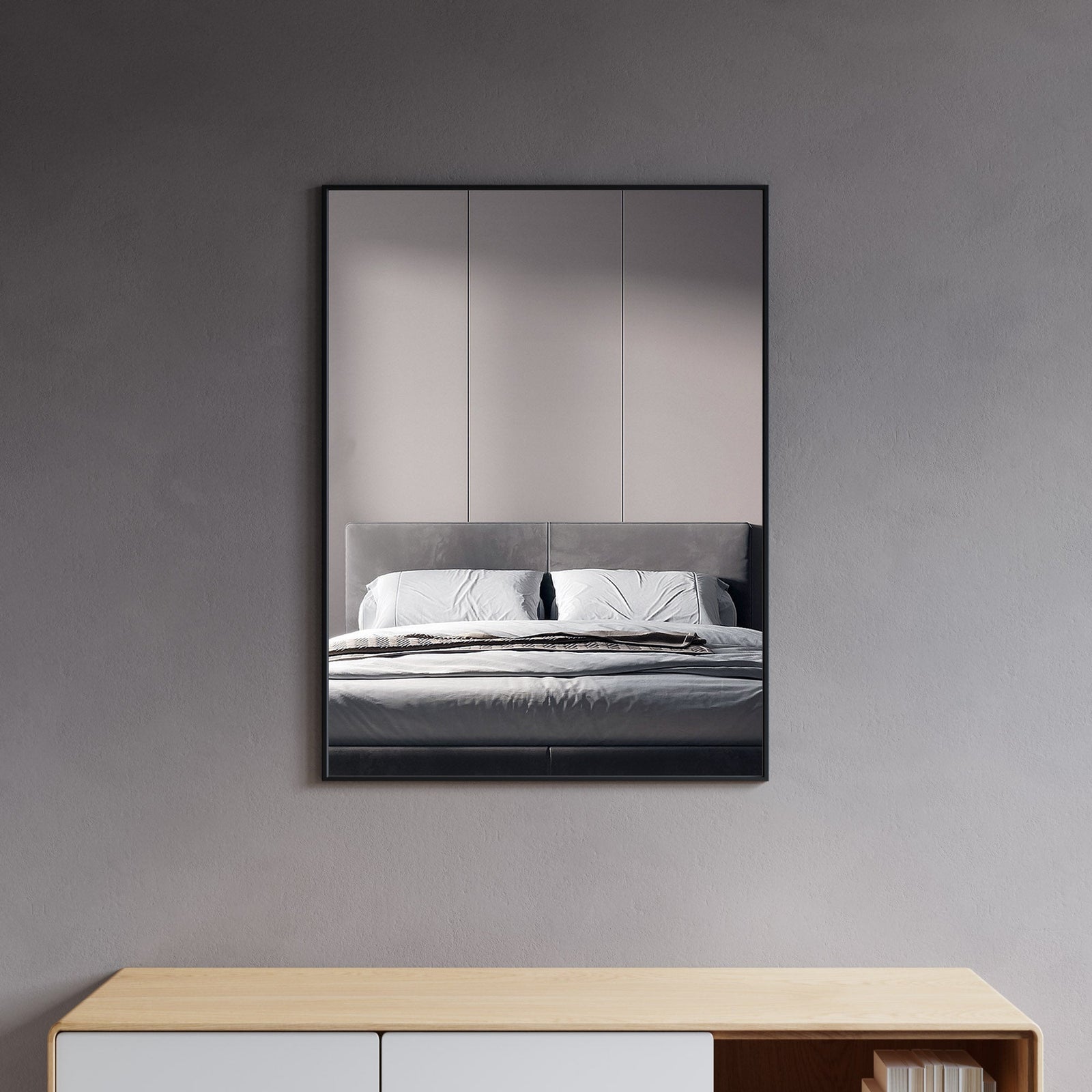 Dowell Rectangular Wall Mirror for Bath/Living Room/Hallway - Aluminum Frame - 5004 Series