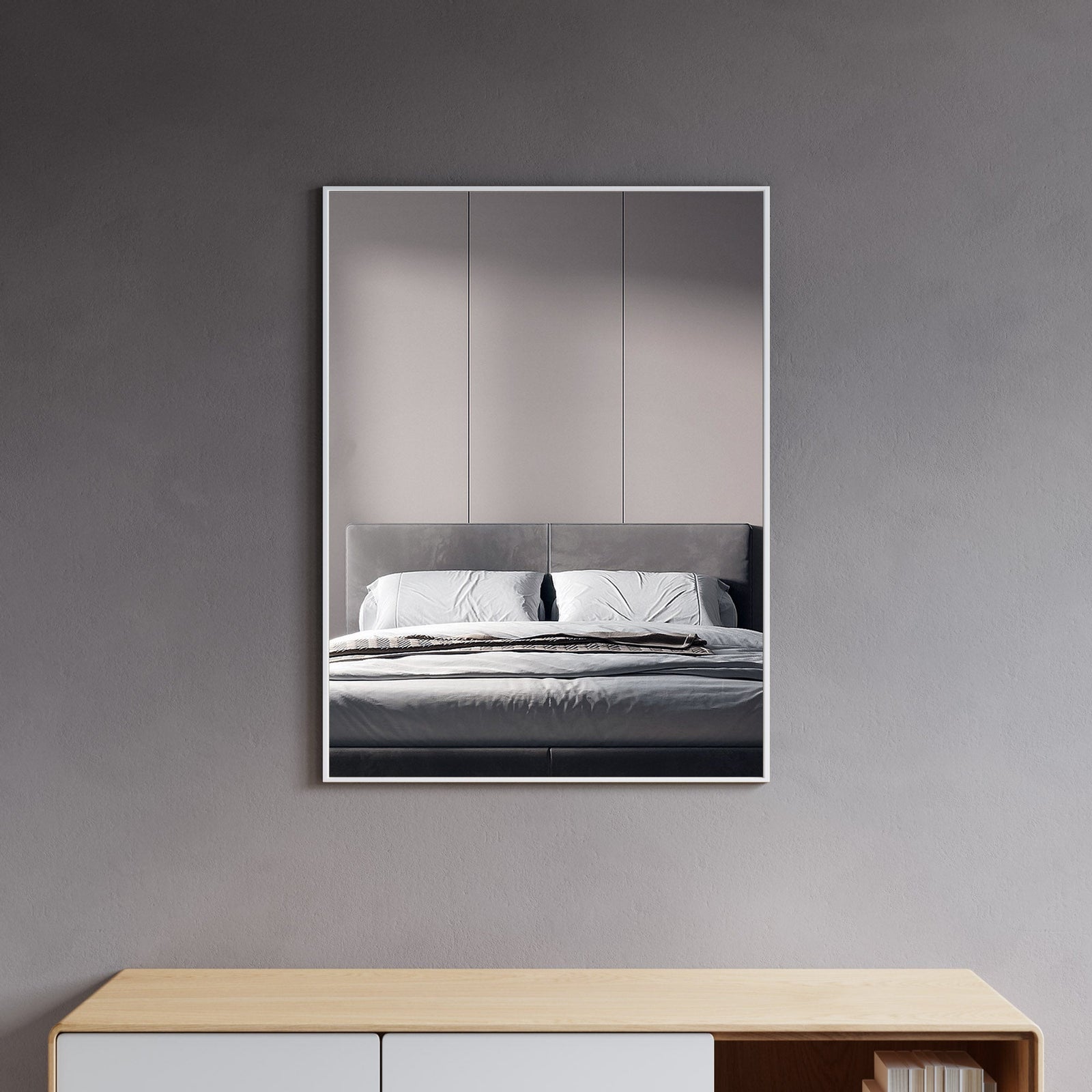 Dowell Rectangular Wall Mirror for Bath/Living Room/Hallway - Aluminum Frame - 5004 Series