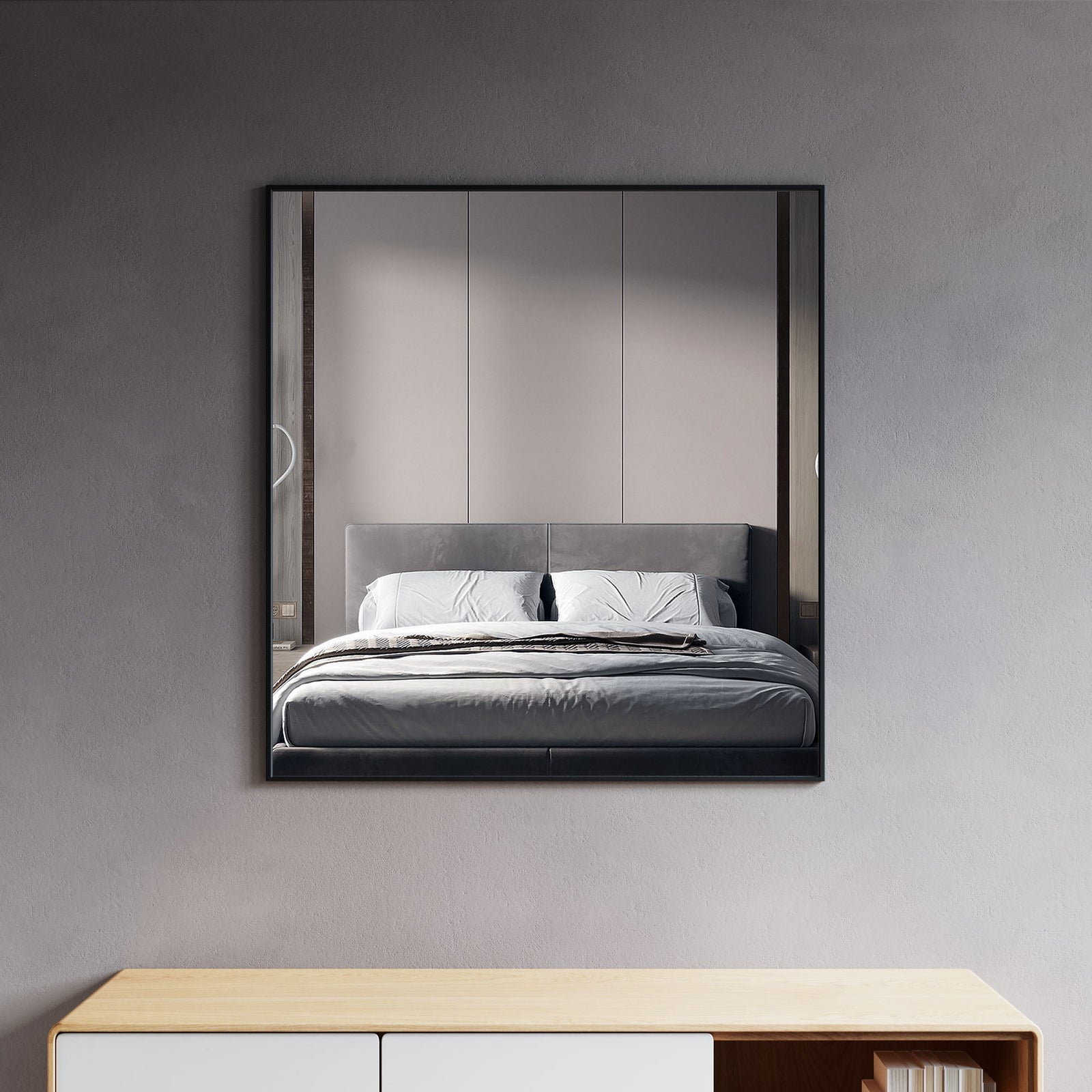 Dowell Rectangular Wall Mirror for Bath/Living Room/Hallway - Aluminum Frame - 5004 Series