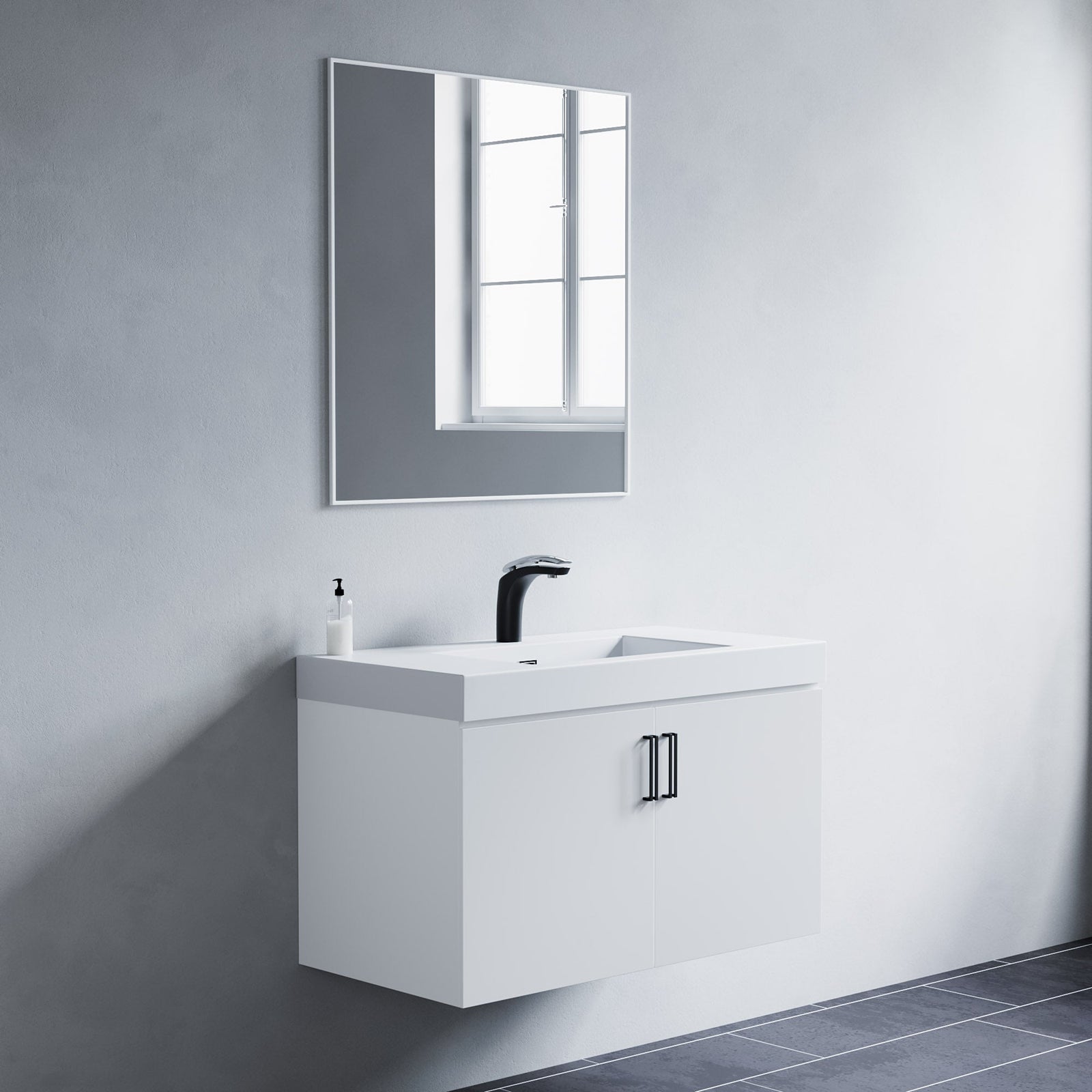 Dowell Rectangular Wall Mirror for Bath/Living Room/Hallway - Aluminum Frame - 5004 Series