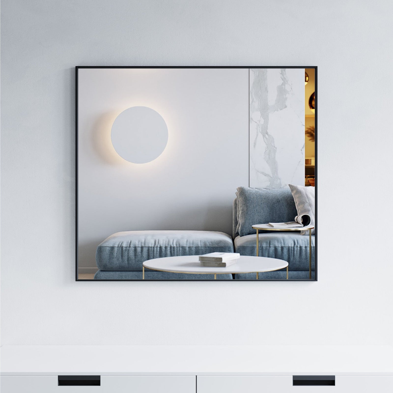 Dowell Rectangular Wall Mirror for Bath/Living Room/Hallway - Aluminum Frame - 5004 Series