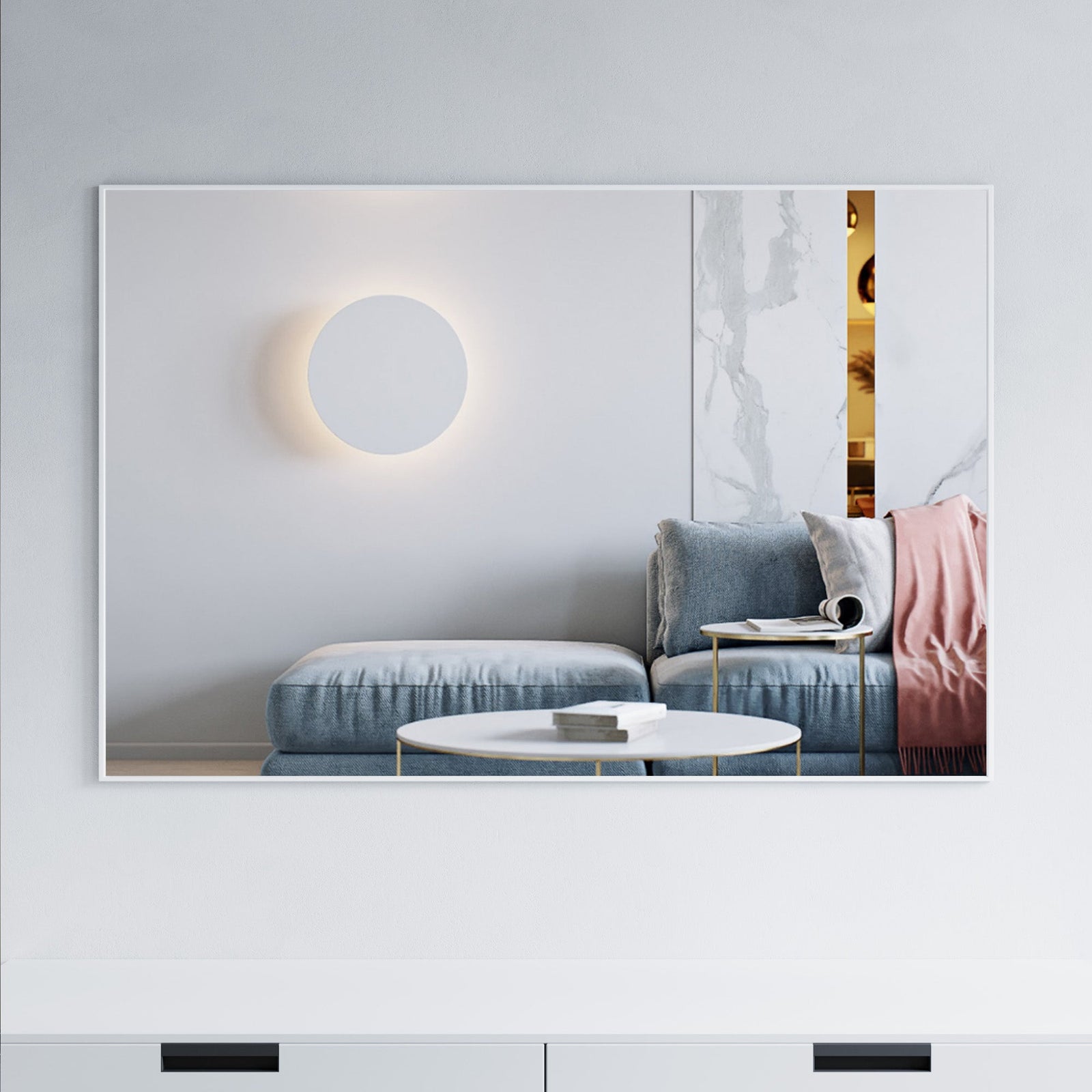 Dowell Rectangular Wall Mirror for Bath/Living Room/Hallway - Aluminum Frame - 5004 Series