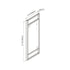 Dowell 15-3/4" Rectangular Wall Mirror for Bath/Living Room/Hallway, Aluminum Frame