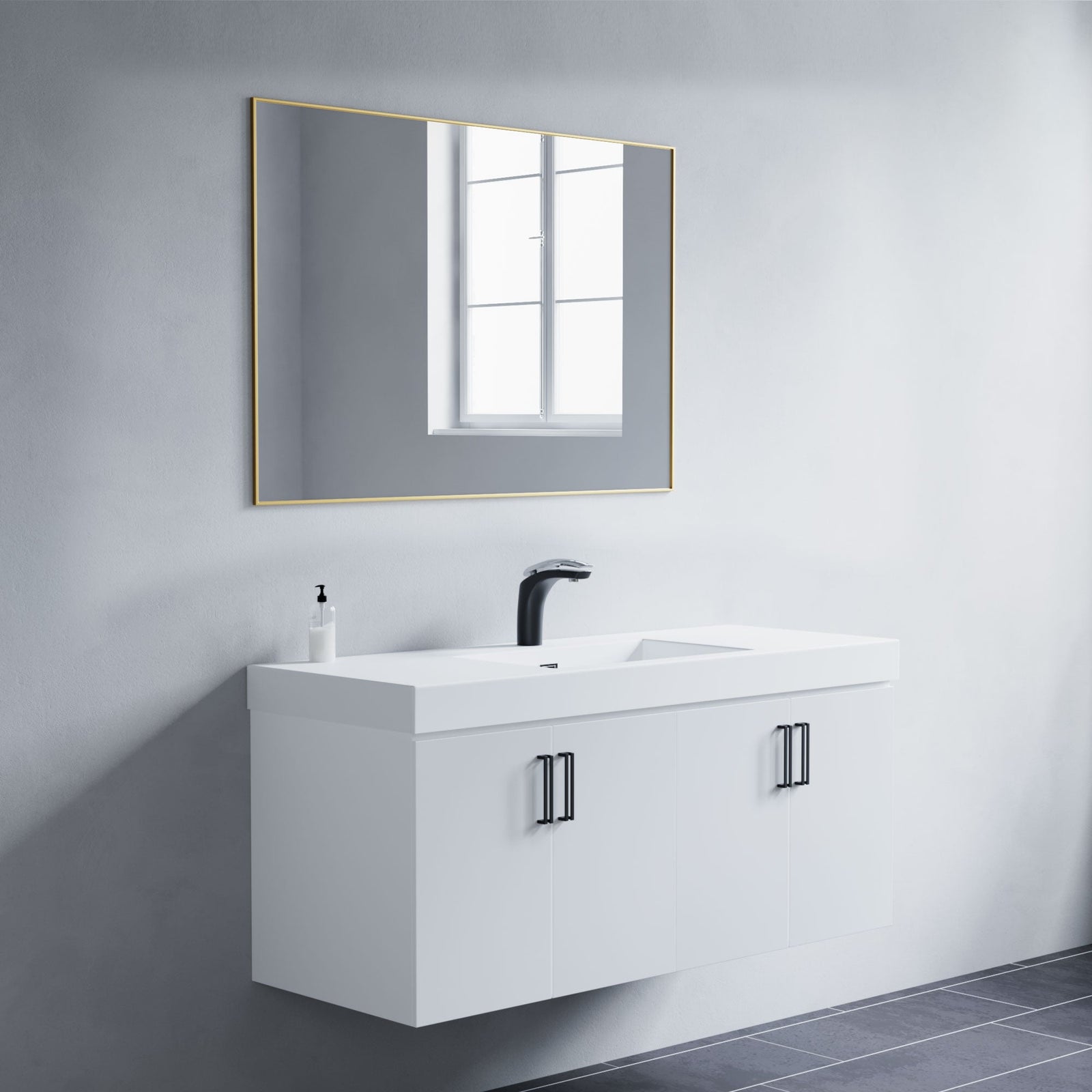 Dowell Rectangular Wall Mirror for Bath/Living Room/Hallway - Aluminum Frame - 5004 Series