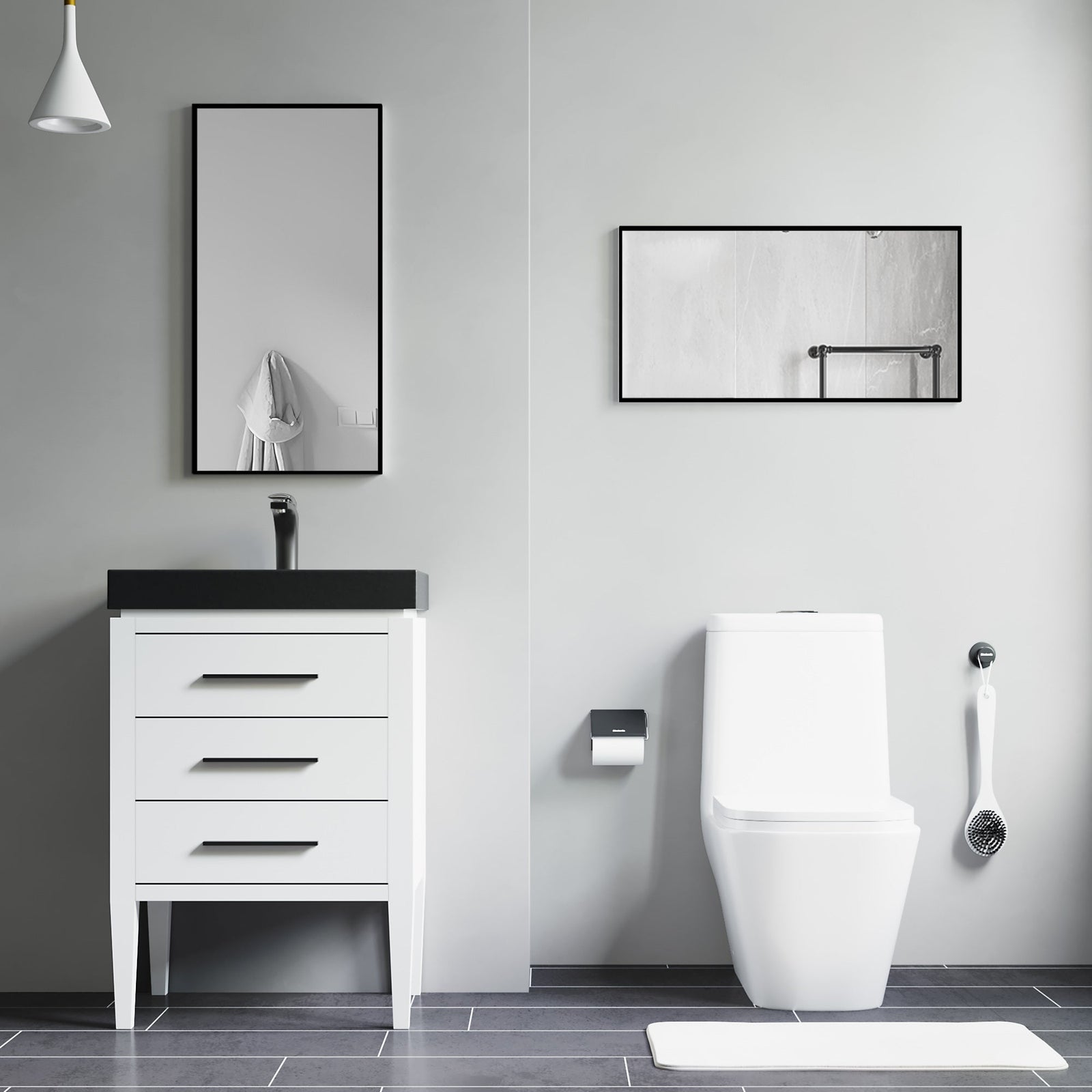 Dowell Rectangular Wall Mirror for Bath/Living Room/Hallway - Aluminum Frame - 5004 Series