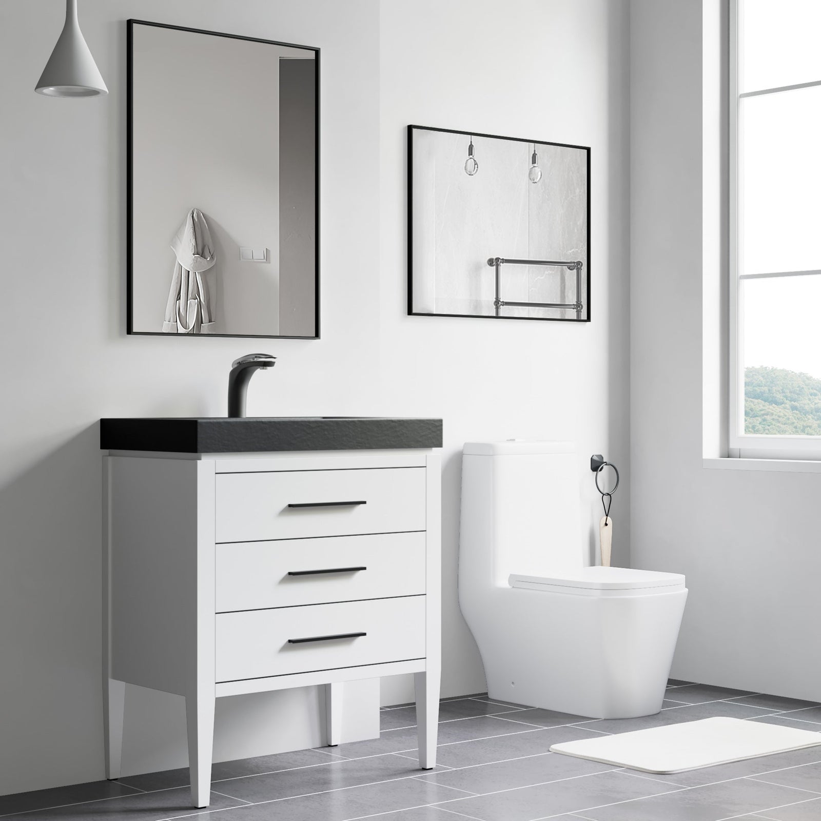 Dowell Rectangular Wall Mirror for Bath/Living Room/Hallway - Aluminum Frame - 5004 Series