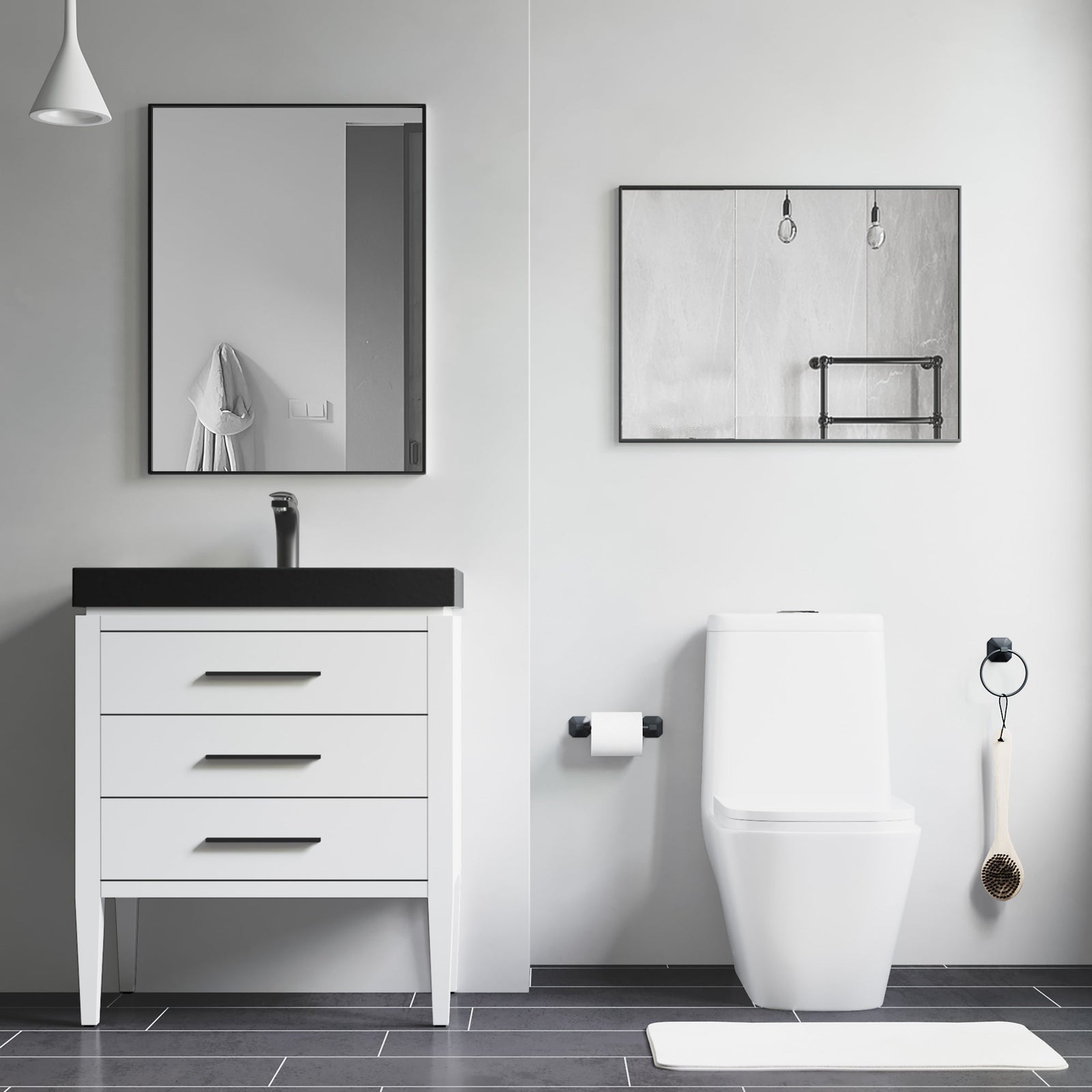 Dowell Rectangular Wall Mirror for Bath/Living Room/Hallway - Aluminum Frame - 5004 Series