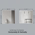 Dowell Rectangular Wall Mirror for Bath/Living Room/Hallway - Aluminum Frame - 5004 Series